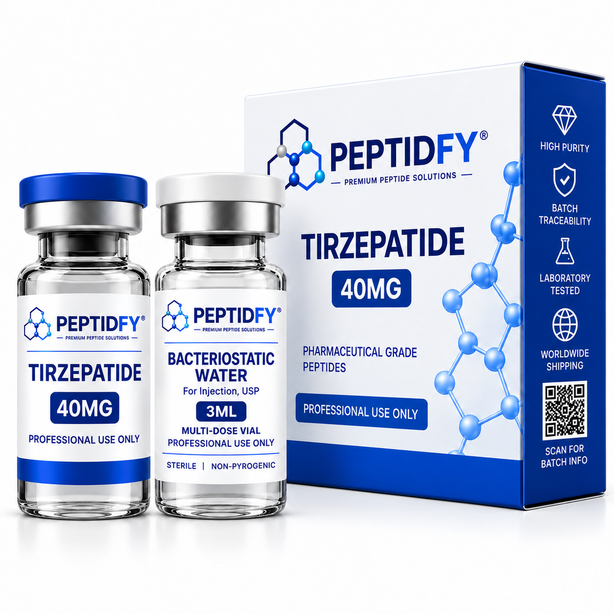 Peptidfy® Tirzepatid 40MG + 3mL Bakteriyostatik Su